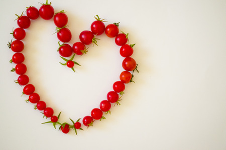 Heart of red tomatoesの写真素材