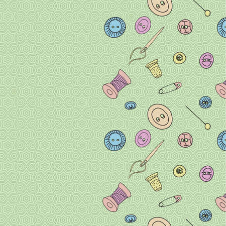 needlework cardのイラスト素材