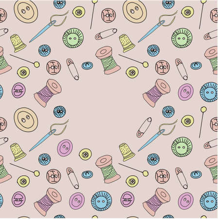needlework patternのイラスト素材