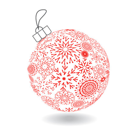  Christmas Ball Of Made Snowflakesのイラスト素材