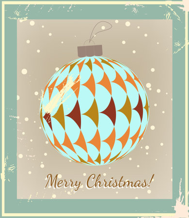 Christmas Ball made of vintage styleのイラスト素材
