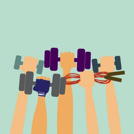 Men and woman handsのイラスト素材