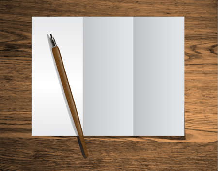 paper trifoldのイラスト素材