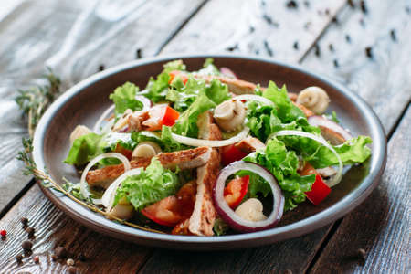 Food Salad Fresh Tasty Rustic Cuisine Snack Dining Healthy Eating Conceptの写真素材