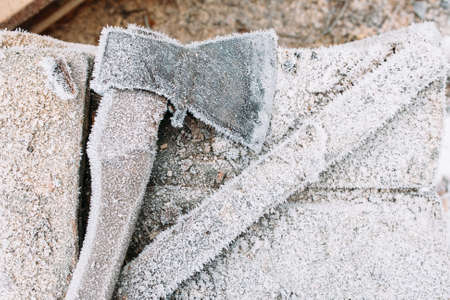 Winter Cold Frost Tool Handyman Hoar Conceptの写真素材