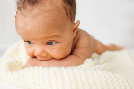 Newborn Adorable Child Innocence Cute Sweet Baby New Life Happiness Care Family Conceptの写真素材