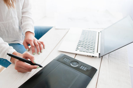 Art Designer Workplace Hobby Business Creativity Talent Conceptの写真素材