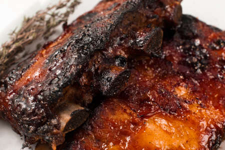 Junk Food Ribs Barbecue Picnic American Recipe Menu Dining Conceptの写真素材