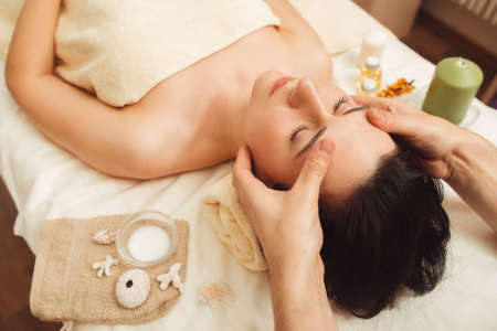 Massage Spa Body Relax Rest Treatment Pleasure Beauty Health Care Vacation Resort Conceptの写真素材