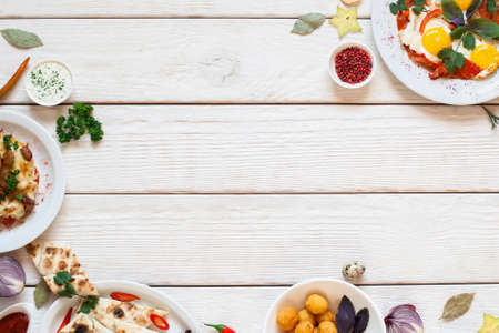 Breakfast Meal Snack Egg Food Appetizer Restaurant Menu Buffet Conceptの写真素材