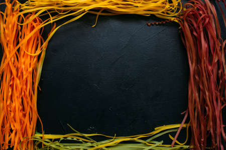 food organic vegetable pasta italian gluten-free background conceptの写真素材