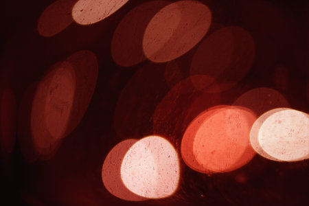 Bokeh blurring urban colours concept. Abstract background. Defocused lights. Shiny spots.