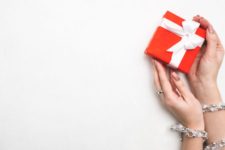 handmade accessorize women gift on white background. unique present for birthday, valentines day, christmas, new year and other holidays.の写真素材