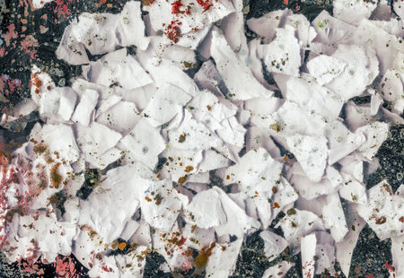 torn paper trash pollution background concept. harm to the environment. propaganda of careful...