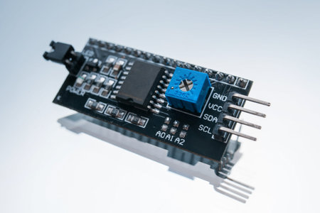 electronic part creating robotics white background concept. radio-controlled toy chip. motherboard...