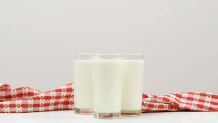 Natural lactose milk product. Calcium vitamin D healthy drink. Organic nutritionの写真素材