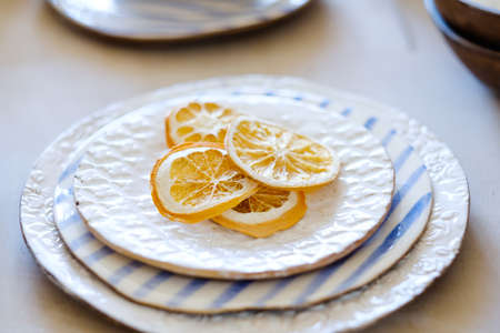 natural herbal eco rustic decor. handmade craft crockery of simple and elegant design. art inspiration conceptの写真素材