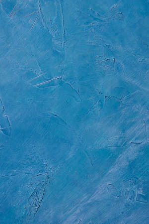 abstract art blue textured dust background. distressed scratched stucco design. free space conceptの写真素材