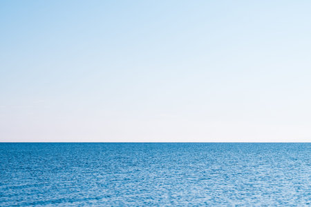 travel tourism summer vacation. sea ocean water sky scenery. holiday voyage beach resortの写真素材