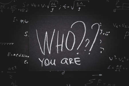who you are. self identification introspection analysis and improvement.の写真素材