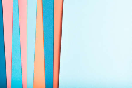 colored construction paper layers. abstract creative background. empty space concept.の写真素材