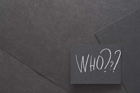 recruitment employment and job position offer. word who written in chalk on black background.の写真素材