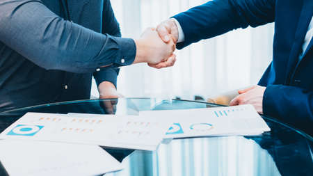 Professional partnership. Closeup of hand shake. Cropped shot of business men closing deal.