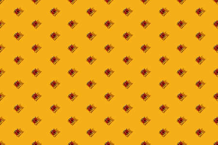 Orange seamless background. Decorative drum pattern. Christmas ornament. Creative polka dot texture....
