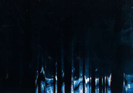 Digital glitch overlay. Dust scratches texture. Old film distortion. Blue white noise grain dirt...