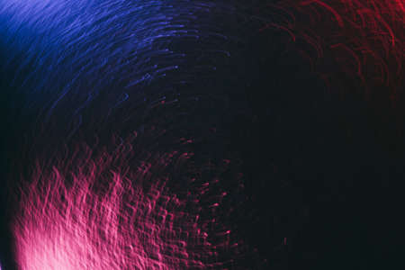 Blur glow overlay. Neon swirl. Festive radiance. Defocused fluorescent blue pink red color light...