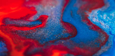 Abstract art piece. Ink paint blend. Colorful backgroundの写真素材