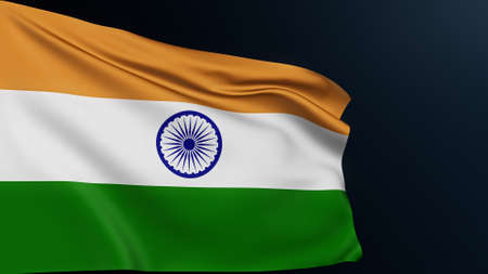 India flag. New Delhi sign. Asian country. Indian tricolor official national symbol of celebration...