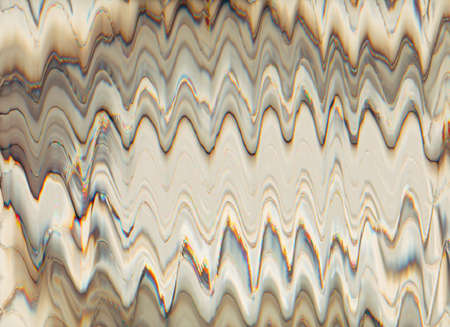 Glitch noise texture. Digital distortion. Signal error. Beige black color fuzzy vibration wave...