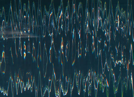 Glitch noise overlay. Old film texture. Analog distortion. Neon blue orange color vibration waves...