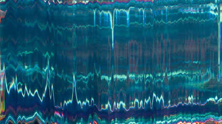 Noise texture background. Futuristic glitch. Computer virus. Fluorescent blue pink color fuzzy...
