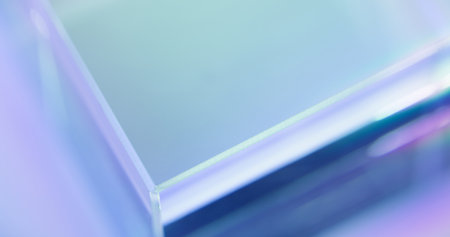 Luminous abstract background. Blur neon light. Bokeh rays. Defocused tranquil blue pink green white...