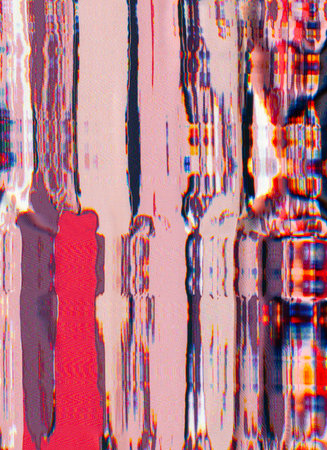 Glitch art. Color distortion. 8bit noise. Pink orange blue purple blue pixel noise artifacts texture...