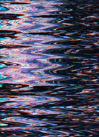 Transmission error. Static noise. Striped pattern overlay.の写真素材