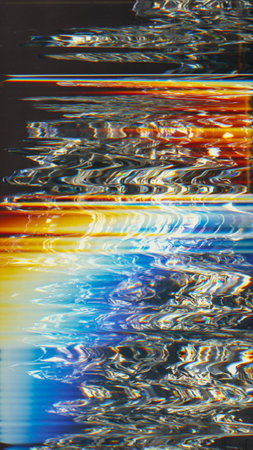 Digital glitch. Transmission signal error. Line noise pattern.