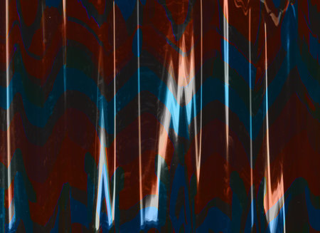 Color distortion. Analog glitch texture. Weathered display. Red blue wave artifacts dust scratches...
