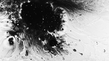 Ink pattern. Liquid swirl. Mud fluid spreading on dirty grunge texture spatters oil watercolor design mystery abstract illustration.の写真素材