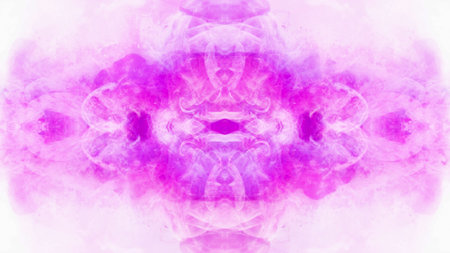 Creative abstract background. Fantasy kaleidoscope. Neon pink purple smoke hypnotic spiritual...