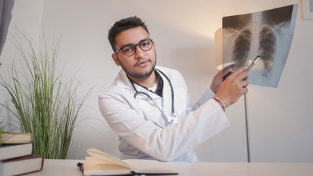 Online medicine remote doctor man x-ray video call