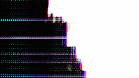 Abstract background glitched wave neon pixels