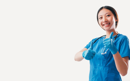 Doctor advice. Medical approval. Health care success. Happy smiling woman general practitioner...