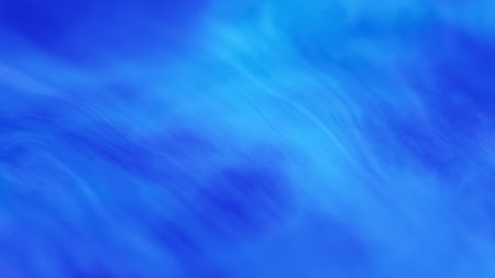 Ink wave. Fluid spill. Defocused blue color mist texture paint water flow spreading creative abstract art background.の写真素材