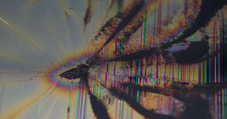 Pixel static. Broken LCD. Deformed glitch screen grunge television surface. Overlay blur distorted...