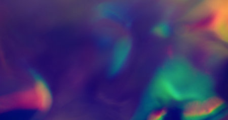 Colorful leak transition. Holographic blur flare. Defocused light refraction foil disco glare...