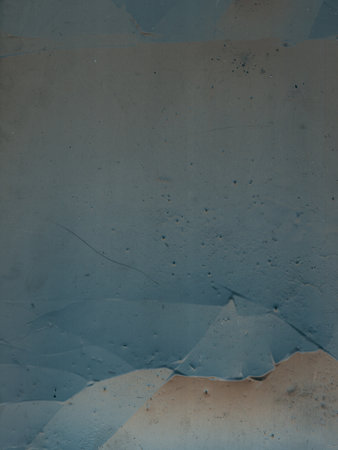 Broken background. Shattered screen. Blue orange color dust scratch overlay matrix glitch cracked...