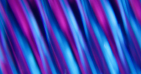 Blur gleam light. Ribbed texture. Defocused purple blue fluorescent colorful glow neon lens flare...